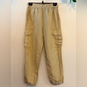 UNSUBSCRIBED Linen/Cotton Blend Cargo Pants